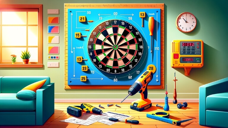 how to install a dart board